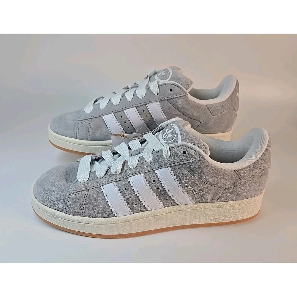 adidas Campus 00's Men's Low Top Shoes Gray/ White -‎ HQ8708 Men 10.5 Woman 11.5